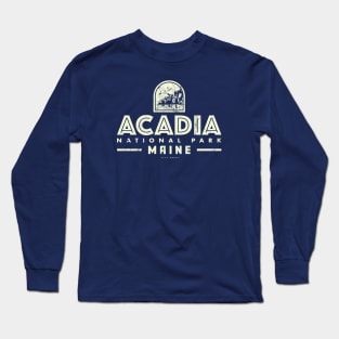 Vintage Acadia National Park - Bar Harbor Long Sleeve T-Shirt